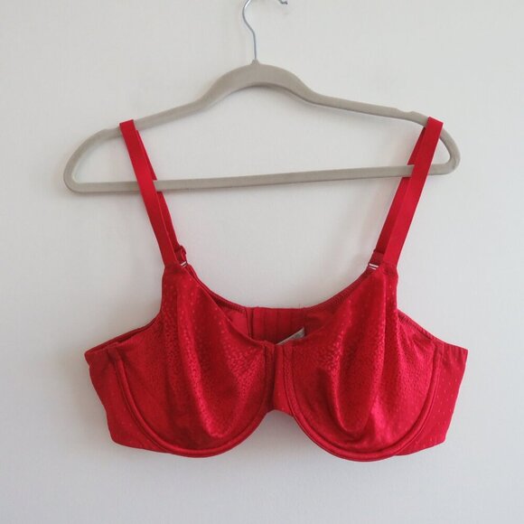 WACOAL Back Appeal Mesh Bra in Barbados Cherry Retro Pinup - Size 38C - Picture 2 of 13